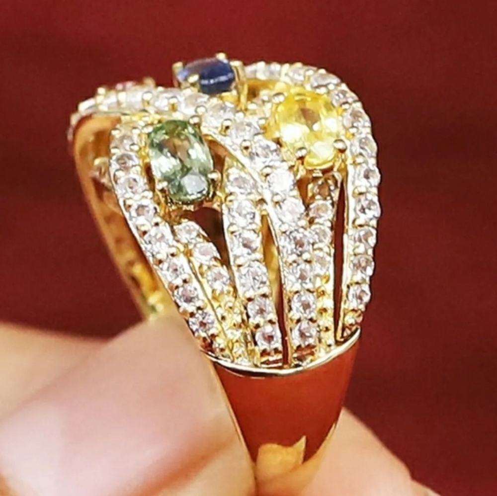 Victoria Wieck Colors of Sapphire  bridge Ring - Picture 6 of 7